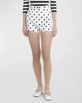 Индивидуальные шорты в горошек Dolce&Gabbana, цвет White Prt
