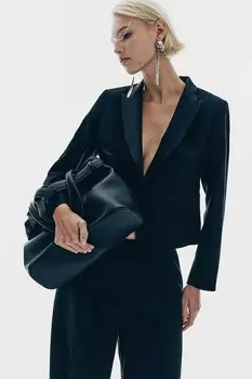 Индивидуальный пиджак смокинг H&M, черный