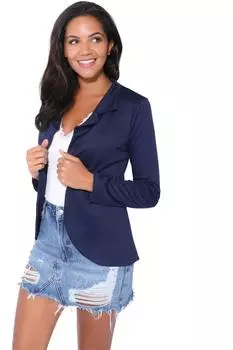 Индивидуальный рабочий пиджак на одной пуговице KRISP, темно-синий