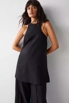 Индивидуальный топ-туника премиум-класса Warehouse, черный