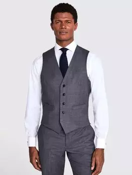 Индивидуальный жилет из саржи из смесовой шерсти Moss, серый