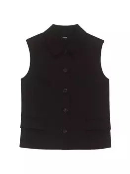 Индивидуальный жилет из смесовой шерсти Theory, черный