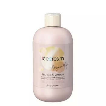 Inebrya, Ice Cream Argan Age, Шампунь для сияния с аргановым маслом, 300 мл