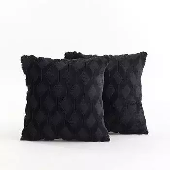 INF Мягкие декоративные чехлы для дивана в гостиной, 2 шт., черный M