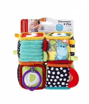 Infantino 306606 Мягкие плюшевые кубики