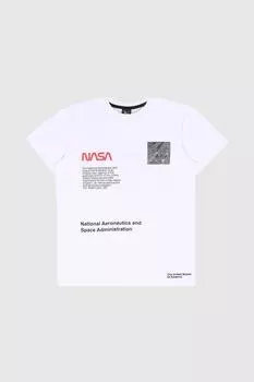 Инфографическая футболка NASA, белый