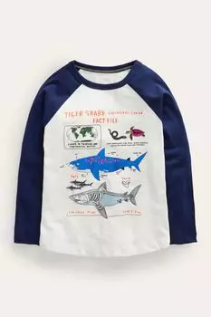 Информационная подборка Футболка с рукавами реглан Boden, бежевый