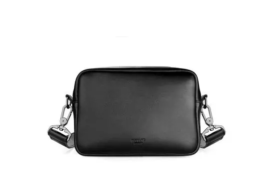 INJOYLIFE Сумка через плечо из коровьей кожи, обычная, мужская, черная