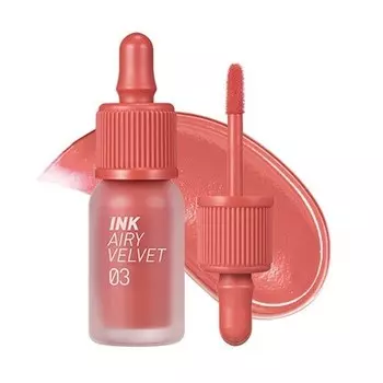 Ink Airy Velvet Lip Tint Жидкая помада для губ 0,14 жидких унций 003 Cartoon Coral Peripera