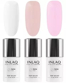 INLAQ Top Milky Hybrid White Pink Nude Set of 3 Milky No Wipe