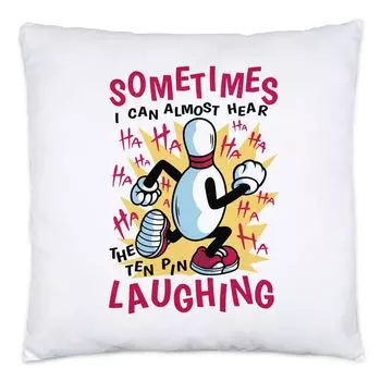 Иногда я почти слышу десятикнопочную подушку для смеха. Игра в боулинг. Дорожка для боулинга. Спортивные кегли. Шар для боулинга. Досуг Hey!Print