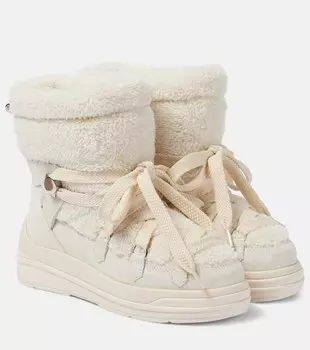Insolux замшевые зимние ботинки Moncler, Cream White