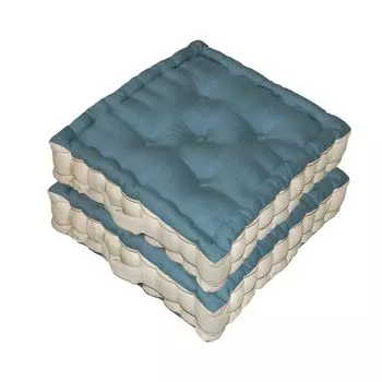 INSPIRE - Набор из 2 напольных подушек - LEYA - хлопок - зеленый - 40x40x10 см - наматрасник - подушка для сиденья - погремушка