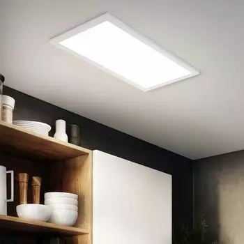 INSPIRE — Сетевая светодиодная панель GDANSK — 30x60 см — Светодиодная панель RGB с регулируемой яркостью — Многоцветная светодиодная лампа — от 100 до 2900 лм — от 2700 до 6500 К — IP20 — 23 Вт — белый алюминий