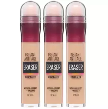 Консилер Maybelline New York Instant Age Rewind Eraser Multi-Use, 02 Nude (3 штуки)