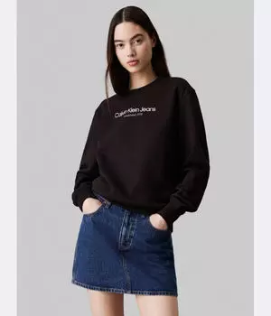 Институциональный свитер Regular fit Calvin Klein Jeans, черный