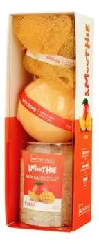 Институт IDC, Набор для ванны Smoothie, Mango (шарик, соль, мочалка), IDCinstitute