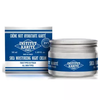 Institut Karite Увлажняющий ночной крем Shea с маслом Ши для всех типов кожи 50мл