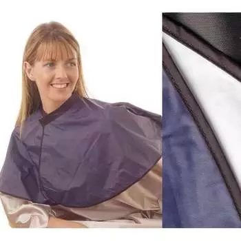 Инструменты для волос Накидка из ПВХ на плечо короткая белая, Hair Tools