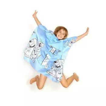 Инструменты для волос Синяя детская накидка с собачками, Hair Tools