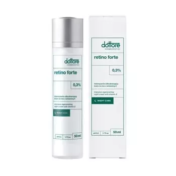 Интенсивно восстанавливающий ночной крем с витамином А, 50мл, Dottore retino forte -