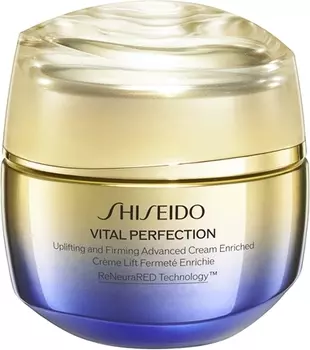 Интенсивный укрепляющий дневной и ночной крем для сухой кожи Shiseido Vital Perfection Uplifting & Firming Advanced Cream Enriched, 50 ml
