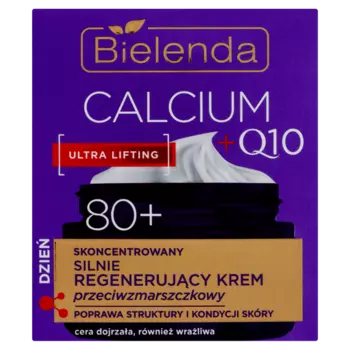 Интенсивный восстанавливающий крем для лица против морщин 80+ на день, 50 мл Bielenda Calcium+Q10