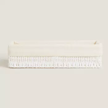 Интерьерная корзина Zara Home Rectangular Fabric, экрю