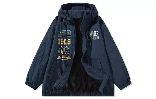 Inter Milan Football Club ФК Куртка унисекс Internazionale Milano, Зеленый (утолщенный, на флисовой подкладке)