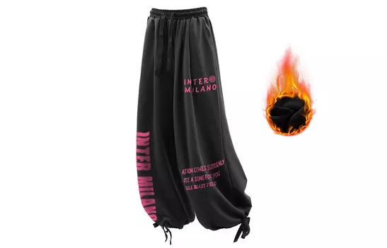 Inter Milan Football Club ФК Повседневные брюки унисекс Internazionale Milano, Бархатный теплый серый