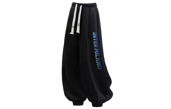 Inter Milan Football Club ФК Повседневные брюки унисекс Internazionale Milano, Серый (утолщенный, на флисовой подкладке)