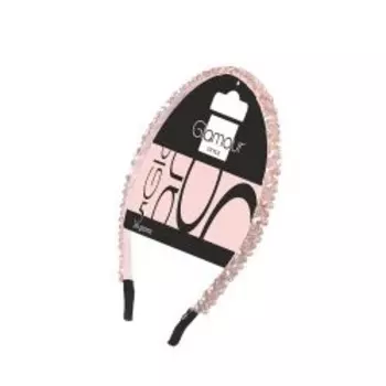 Inter Vion, Ободок для волос с кристаллами, Розовый Inter-Vion