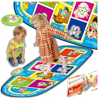 Интерактивный музыкальный коврик с животными для детей Z921 elektrostator