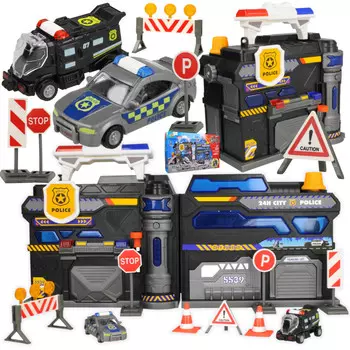 Интерактивный полицейский участок со светодиодной подсветкой + 2 автомобиля Z762 elektrostator