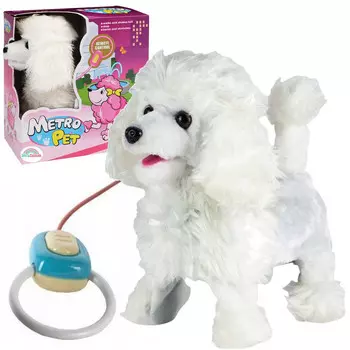 Интерактивный пудель на поводке гуляет с лаем гуляет на поводке Sferazabawek