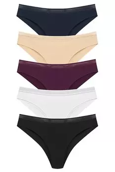 Интерлок, лазерная резка, сотовая резина, бразильские женские трусики, 5 шт. HNX, смешанный