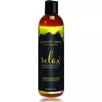 Intimate Earth Organics Relax Ароматерапевтическое массажное масло Лемонграсс и Кокос 120мл Intimate Organics