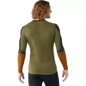 Intraknit Merino 200 Colorblock Crew мужские Smartwool, цвет Black/Winter Moss