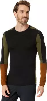 Intraknit Merino 200 Crew Color-Block Smartwool, цвет Black/Winter Moss