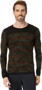 Intraknit Merino 200 Pattern Crew Smartwool, цвет Winter Moss Mountain