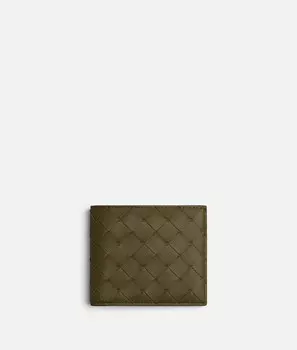Intrecciato двойной кошелек Bottega Veneta, темно-бежевый