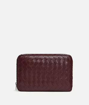 Intrecciato средний органайзер на молнии Bottega Veneta