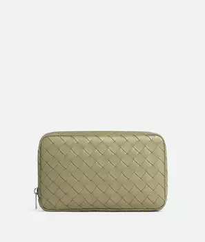 Intrecciato средний органайзер на молнии Bottega Veneta
