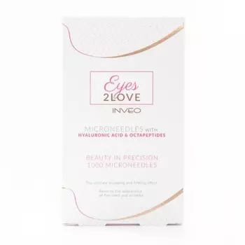 INVEO, Патчи для глаз Eyes2love с микроиглами гиалуроновой кислоты и октопептидами, 1 пара