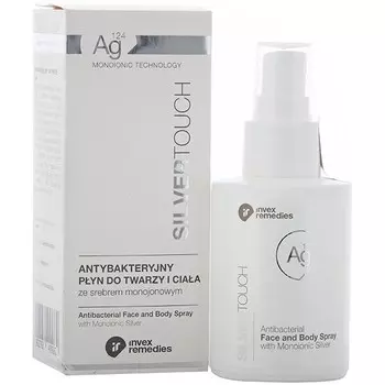 Invex Remedies, Silver Touch, антибактериальный флюид для лица и тела, 100 мл