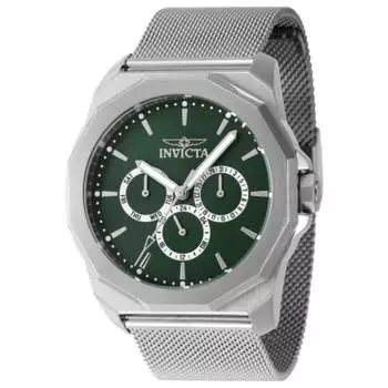 Invicta Унисекс Специальные 44 мм кварцевые часы, зеленый