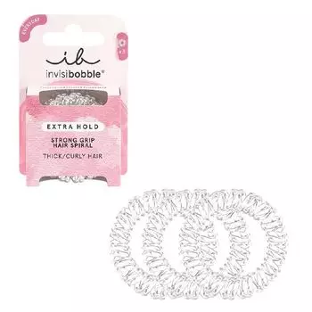 Invisibobble Кристально чистый экстра фиксации 3 шт, Crystal Clear