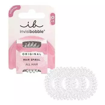 Invisibobble Оригинальный Crystal Clear 3 шт, Crystal Clear