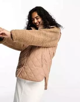 InWear Куртка Citoria с капюшоном и утеплителем цвета борга светло-бежевого цвета In Wear