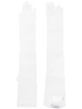 Ioana Ciolacu длинные перчатки, белый
